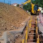 Výstavba kanalizace pro rodinné domy Lysolaje